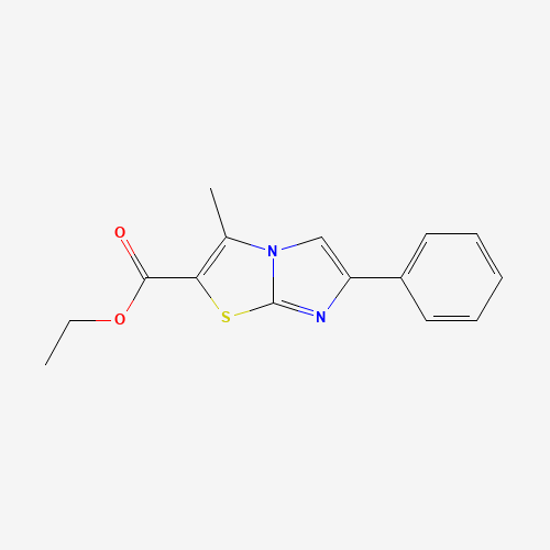 ethyl 3-methyl-6-phenylimidazo[2,1-b][1,3]thiazole-2-carboxylate (CAS: 74416-91-4) - Chemical Structure and Molecular Formula 