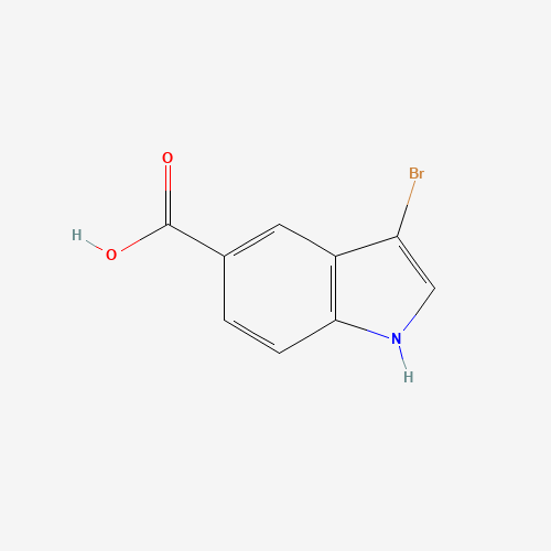 3-bromo-1H-indole-5-carboxylic acid (CAS: 916179-87-8) - Chemical Structure and Molecular Formula 