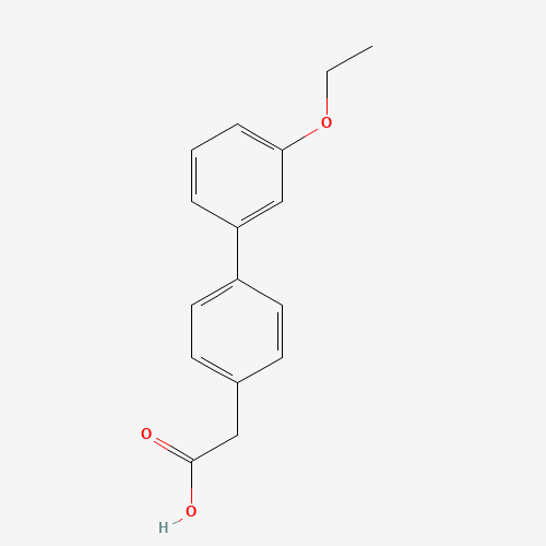 2-[4-(3-ethoxyphenyl)phenyl]acetic acid (CAS: 669713-69-3) - Chemical Structure and Molecular Formula 