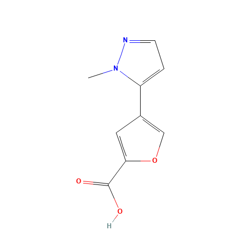 4-(2-methylpyrazol-3-yl)furan-2-carboxylic acid (CAS: 1047628-47-6) - Chemical Structure and Molecular Formula 