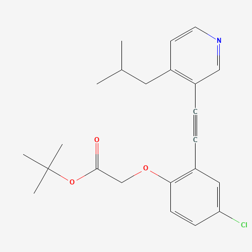 tert-butyl 2-[4-chloro-2-[2-[4-(2-methylpropyl)pyridin-3-yl]ethynyl]phenoxy]acetate (CAS: 1240287-16-4) - Related Chemical Product
