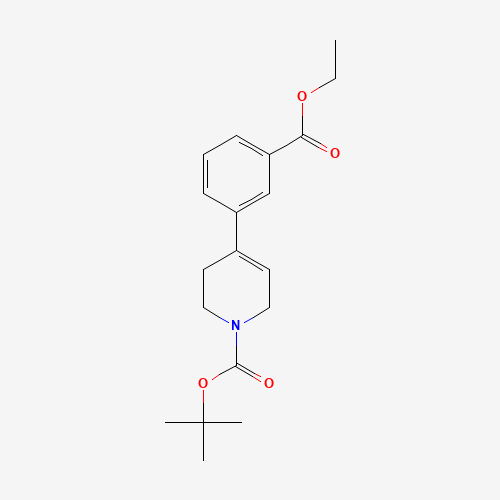 tert-butyl 4-(3-ethoxycarbonylphenyl)-3,6-dihydro-2H-pyridine-1-carboxylate (CAS: 782493-24-7) - Chemical Structure and Molecular Formula 