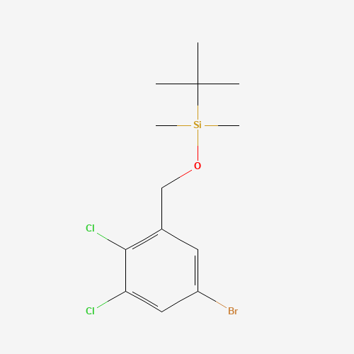 (5-bromo-2,3-dichlorophenyl)methoxy-tert-butyl-dimethylsilane (CAS: 1229245-67-3) - Chemical Structure and Molecular Formula 