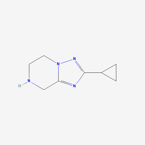 2-cyclopropyl-5,6,7,8-tetrahydro-[1,2,4]triazolo[1,5-a]pyrazine (CAS: 681249-78-5) - Chemical Structure and Molecular Formula 