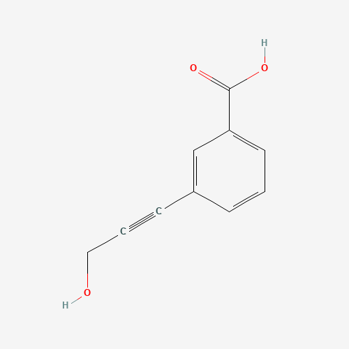 3-(3-hydroxyprop-1-ynyl)benzoic acid (CAS: 132545-15-4) - Chemical Structure and Molecular Formula 