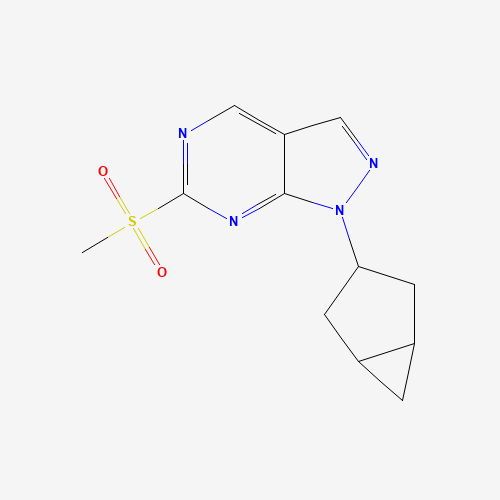 1-(3-bicyclo[3.1.0]hexanyl)-6-methylsulfonylpyrazolo[3,4-d]pyrimidine (CAS: 1365170-20-2) - Chemical Structure and Molecular Formula 