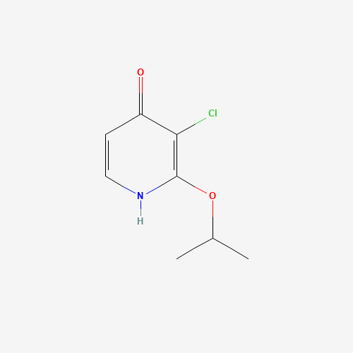 3-chloro-2-propan-2-yloxy-1H-pyridin-4-one (CAS: 1443432-60-7) - Chemical Structure and Molecular Formula 
