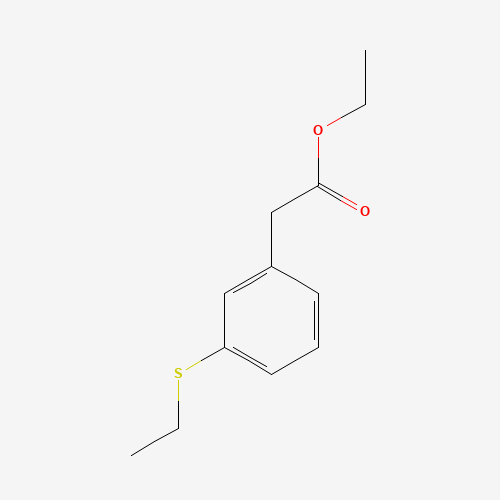 ethyl 2-(3-ethylsulfanylphenyl)acetate (CAS: 1363179-51-4) - Chemical Structure and Molecular Formula 