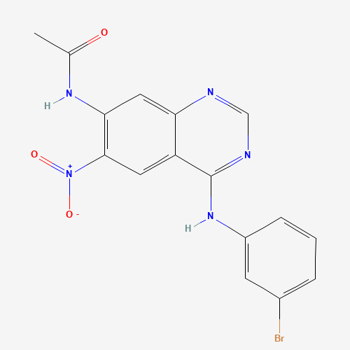 N-[4-(3-bromoanilino)-6-nitroquinazolin-7-yl]acetamide (CAS: 169205-91-8) - Related Chemical Product