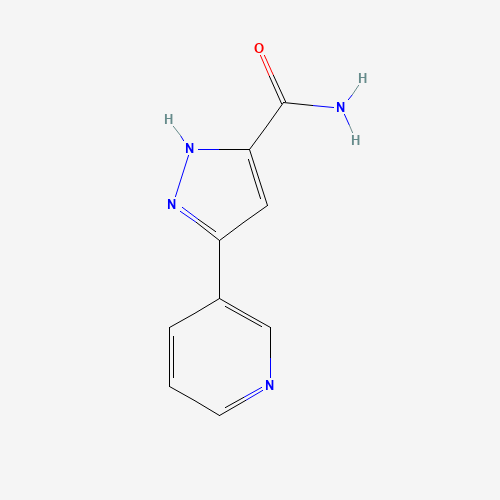 3-pyridin-3-yl-1H-pyrazole-5-carboxamide (CAS: 287494-01-3) - Chemical Structure and Molecular Formula 