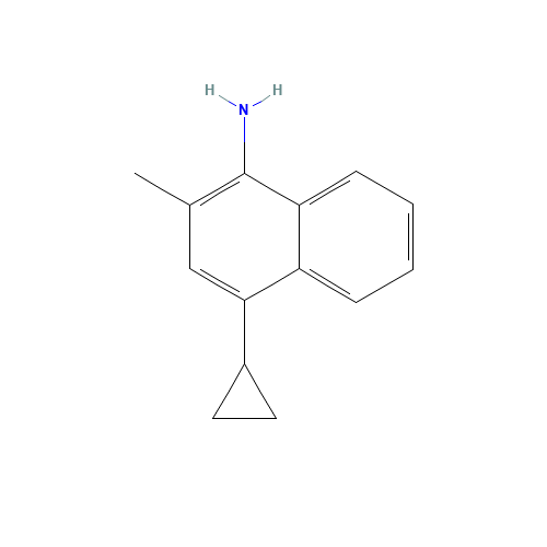 4-cyclopropyl-2-methylnaphthalen-1-amine (CAS: 878672-07-2) - Chemical Structure and Molecular Formula 
