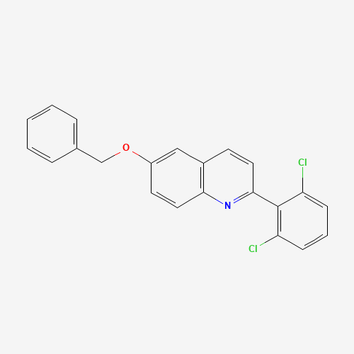 2-(2,6-dichlorophenyl)-6-phenylmethoxyquinoline (CAS: 623144-23-0) - Chemical Structure and Molecular Formula 