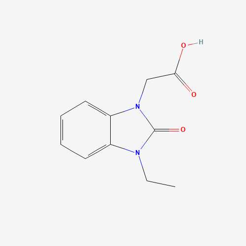 2-(3-ethyl-2-oxobenzimidazol-1-yl)acetic acid (CAS: 406944-97-6) - Chemical Structure and Molecular Formula 