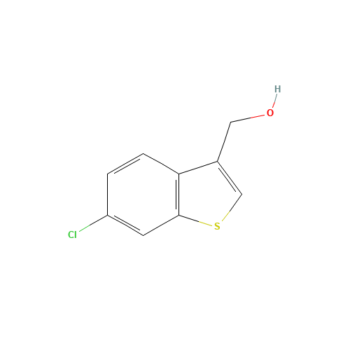 (6-chloro-1-benzothiophen-3-yl)methanol (CAS: 1027273-47-7) - Chemical Structure and Molecular Formula 
