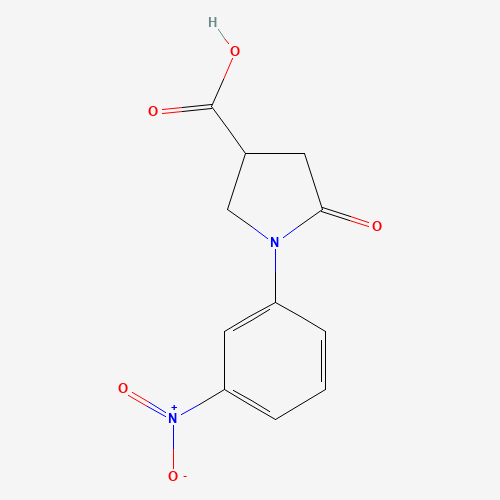 1-(3-nitrophenyl)-5-oxopyrrolidine-3-carboxylic acid (CAS: 345297-65-6) - Chemical Structure and Molecular Formula 