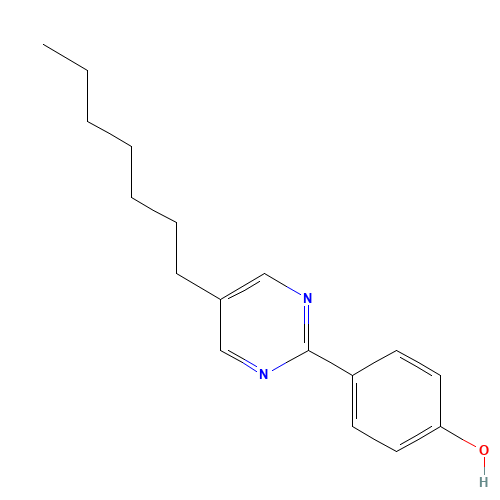 4-(5-heptyl-1H-pyrimidin-2-ylidene)cyclohexa-2,5-dien-1-one (CAS: 58415-62-6) - Chemical Structure and Molecular Formula 