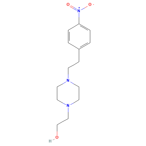 2-[4-[2-(4-nitrophenyl)ethyl]piperazin-1-yl]ethanol (CAS: 925921-55-7) - Chemical Structure and Molecular Formula 