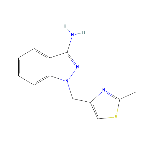 1-[(2-methyl-1,3-thiazol-4-yl)methyl]indazol-3-amine (CAS: 1372891-43-4) - Related Chemical Product