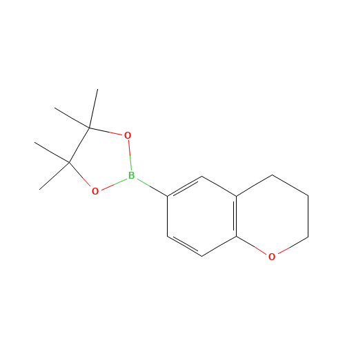 2-(3,4-dihydro-2H-chromen-6-yl)-4,4,5,5-tetramethyl-1,3,2-dioxaborolane (CAS: 1002727-88-9) - Chemical Structure and Molecular Formula 