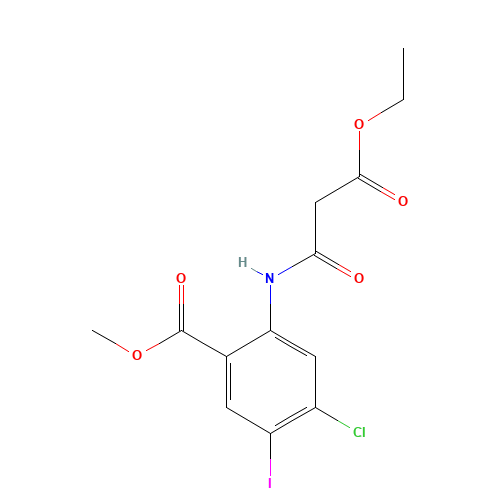 methyl 4-chloro-2-[(3-ethoxy-3-oxopropanoyl)amino]-5-iodobenzoate (CAS: 1398333-95-3) - Related Chemical Product
