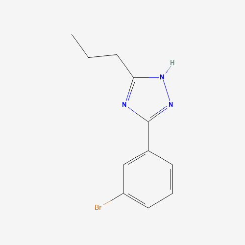 3-(3-bromophenyl)-5-propyl-1H-1,2,4-triazole (CAS: 1247833-59-5) - Chemical Structure and Molecular Formula 