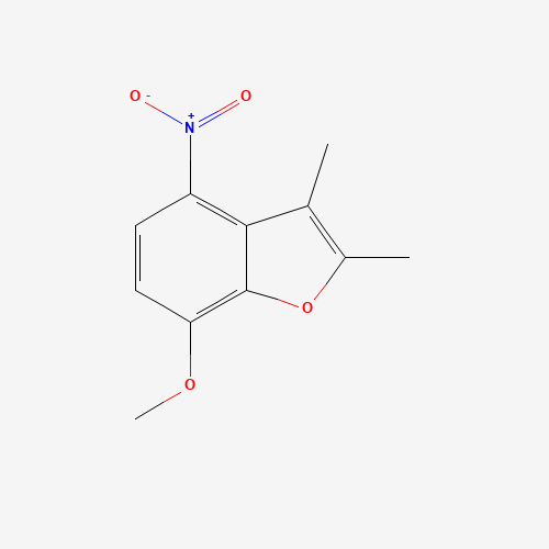 7-methoxy-2,3-dimethyl-4-nitro-1-benzofuran (CAS: 15868-62-9) - Chemical Structure and Molecular Formula 