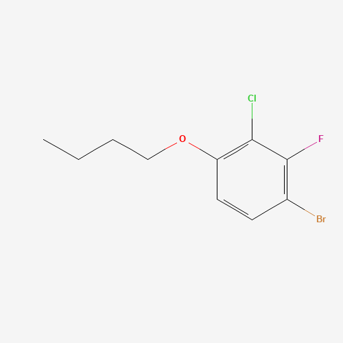 1-bromo-4-butoxy-3-chloro-2-fluorobenzene (CAS: 909122-20-9) - Chemical Structure and Molecular Formula 