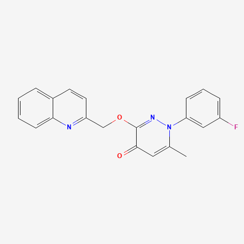 1-(3-fluorophenyl)-6-methyl-3-(quinolin-2-ylmethoxy)pyridazin-4-one (CAS: 146824-87-5) - Related Chemical Product