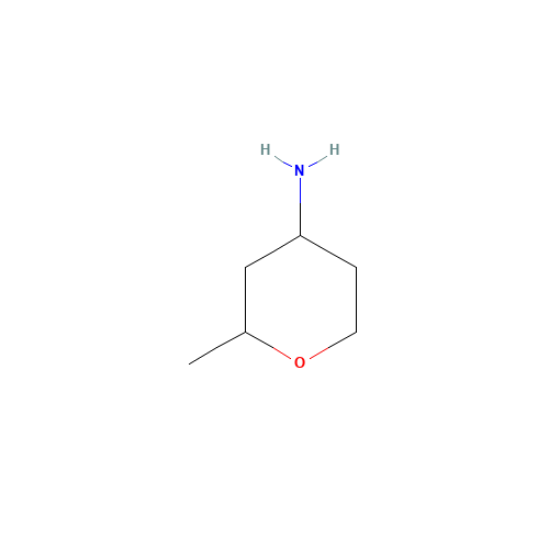 2-methyloxan-4-amine (CAS: 89584-06-5) - Chemical Structure and Molecular Formula 