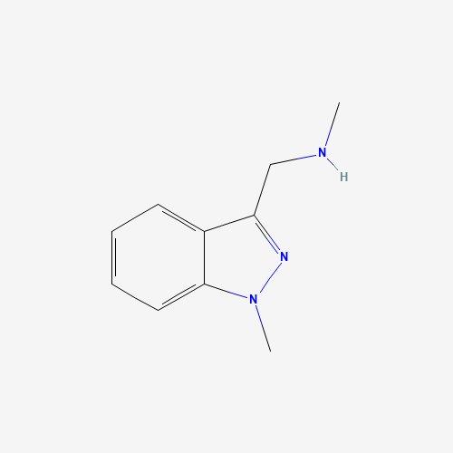 N-methyl-1-(1-methylindazol-3-yl)methanamine (CAS: 124491-38-9) - Chemical Structure and Molecular Formula 