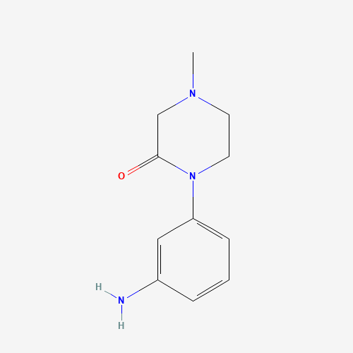 1-(3-aminophenyl)-4-methylpiperazin-2-one (CAS: 925920-86-1) - Chemical Structure and Molecular Formula 
