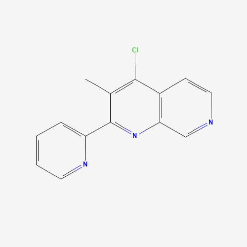 4-chloro-3-methyl-2-pyridin-2-yl-1,7-naphthyridine (CAS: 1259441-51-4) - Chemical Structure and Molecular Formula 