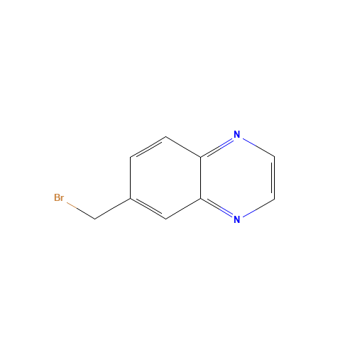 6-(bromomethyl)quinoxaline (CAS: 53967-21-8) - Chemical Structure and Molecular Formula 