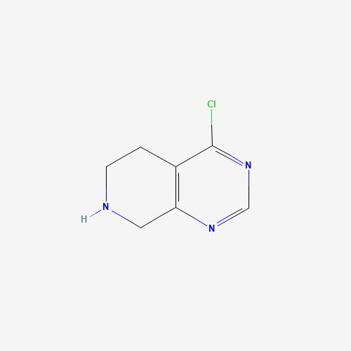 4-chloro-5,6,7,8-tetrahydropyrido[3,4-d]pyrimidine (CAS: 1196157-06-8) - Chemical Structure and Molecular Formula 