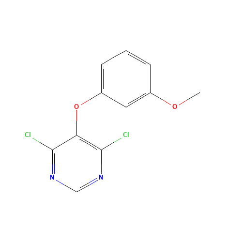 4,6-dichloro-5-(3-methoxyphenoxy)pyrimidine (CAS: 150727-28-9) - Chemical Structure and Molecular Formula 