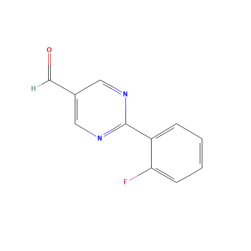 2-(2-fluorophenyl)pyrimidine-5-carbaldehyde (CAS: 946707-17-1) - Chemical Structure and Molecular Formula 