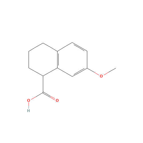 7-methoxy-1,2,3,4-tetrahydronaphthalene-1-carboxylic acid (CAS: 85858-95-3) - Chemical Structure and Molecular Formula 