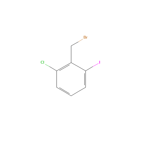 2-(bromomethyl)-1-chloro-3-iodobenzene (CAS: 1035263-31-0) - Chemical Structure and Molecular Formula 