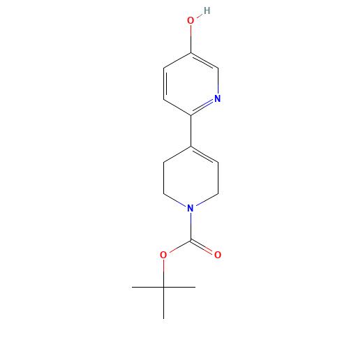 tert-butyl 4-(5-hydroxypyridin-2-yl)-3,6-dihydro-2H-pyridine-1-carboxylate (CAS: 1134112-71-2) - Chemical Structure and Molecular Formula 