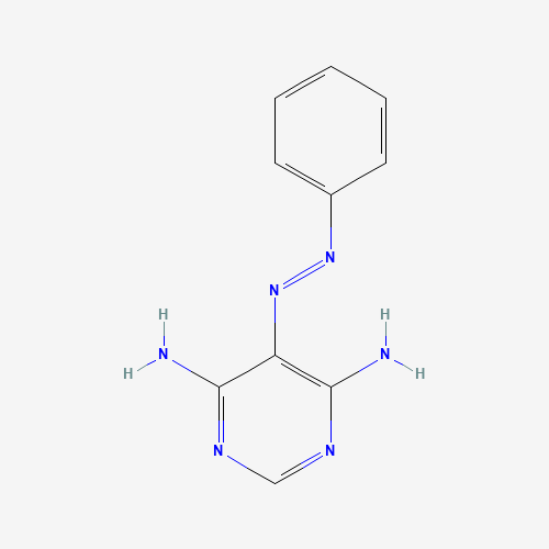 5-phenyldiazenylpyrimidine-4,6-diamine (CAS: 54288-02-7) - Chemical Structure and Molecular Formula 