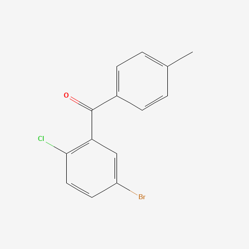 (5-bromo-2-chlorophenyl)-(4-methylphenyl)methanone (CAS: 1096342-71-0) - Chemical Structure and Molecular Formula 
