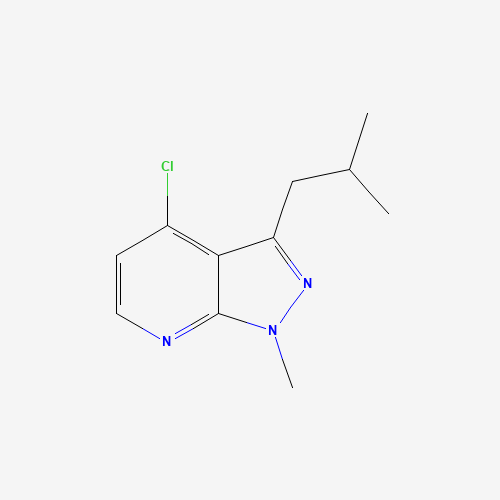 4-chloro-1-methyl-3-(2-methylpropyl)pyrazolo[3,4-b]pyridine (CAS: 1207175-13-0) - Chemical Structure and Molecular Formula 