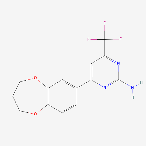 4-(3,4-dihydro-2H-1,5-benzodioxepin-7-yl)-6-(trifluoromethyl)pyrimidin-2-amine (CAS: 519056-64-5) - Related Chemical Product