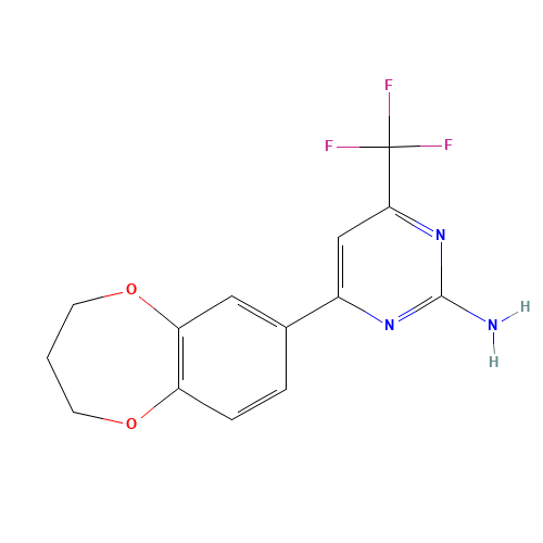 4-(3,4-dihydro-2H-1,5-benzodioxepin-7-yl)-6-(trifluoromethyl)pyrimidin-2-amine (CAS: 519056-64-5) - Related Chemical Product