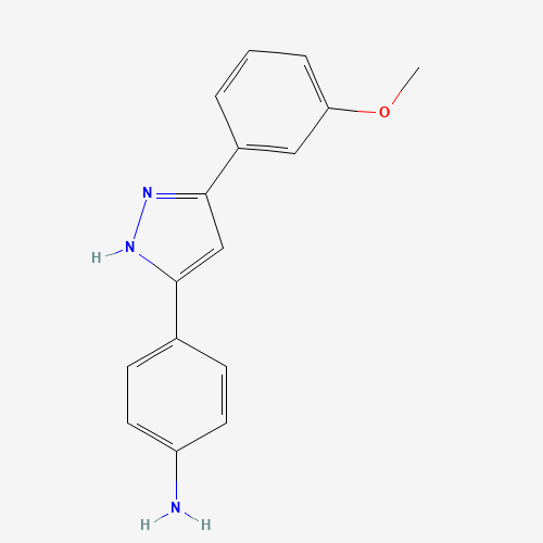 4-[3-(3-methoxyphenyl)-1H-pyrazol-5-yl]aniline (CAS: 1196986-43-2) - Related Chemical Product