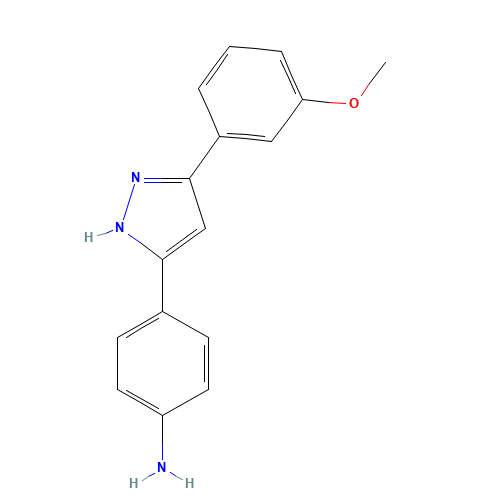 4-[3-(3-methoxyphenyl)-1H-pyrazol-5-yl]aniline (CAS: 1196986-43-2) - Related Chemical Product