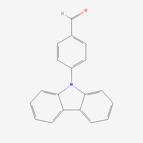 4-carbazol-9-ylbenzaldehyde chemical structure 4-carbazol-9-ylbenzaldehyde (CAS: 110677-45-7) - Chemical Structure and Molecular Formula