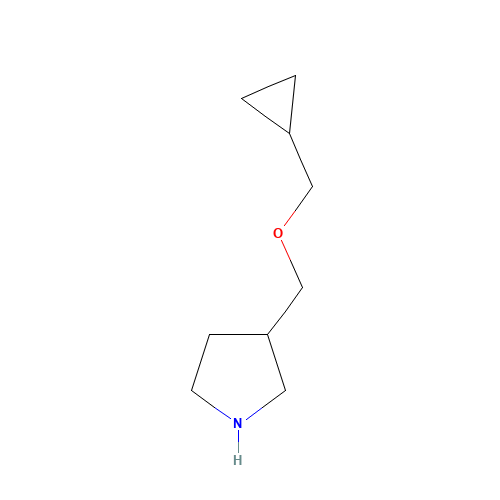 3-(cyclopropylmethoxymethyl)pyrrolidine (CAS: 1063734-02-0) - Chemical Structure and Molecular Formula 