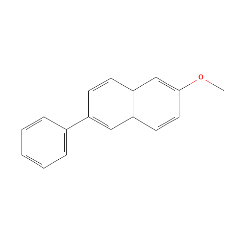2-methoxy-6-phenylnaphthalene (CAS: 59115-43-4) - Chemical Structure and Molecular Formula 