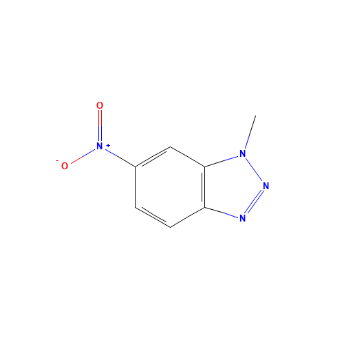 1-methyl-6-nitrobenzotriazole (CAS: 25877-35-4) - Chemical Structure and Molecular Formula 